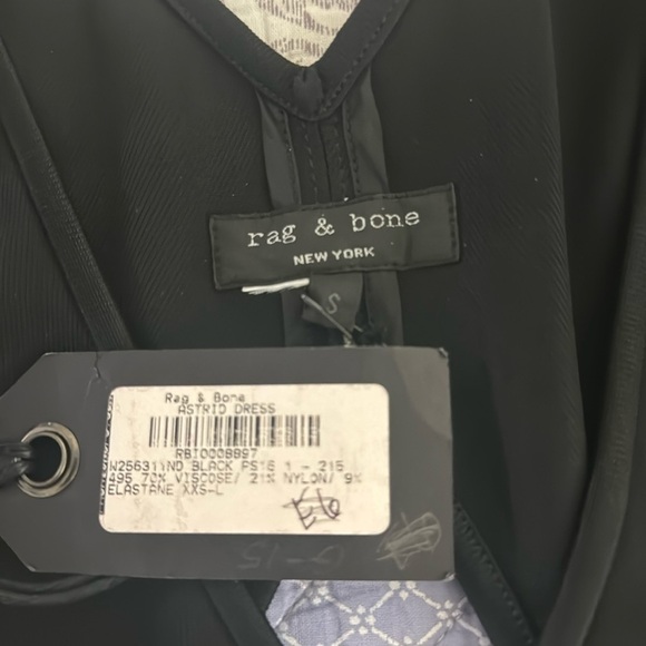 Rag and Bone Astrid Black A-Line Back Cut Out Dress size S - Picture 3 of 10